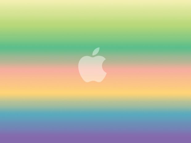 A colorful gradient background features the Imac logo in the center, 2K Desktop Wallpaper