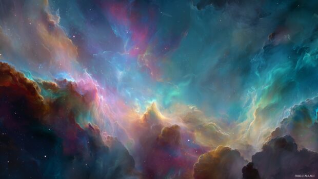 Colorful nebula hd wallpapers, a dreamy landscape of a nebula with brilliant colors harmoniously blending into one another,.