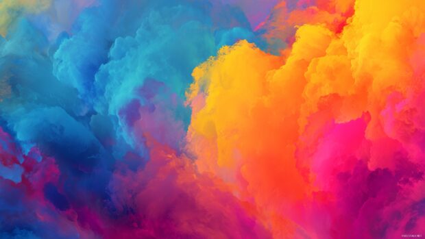 Colorful tie dye backgrounds, playful and bright tones intertwining to form a joyful scene, enhancing the desktop environment.