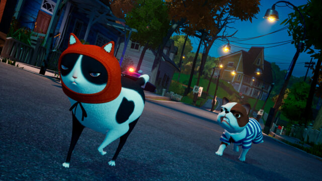 Cute Feline And Canine Characters In Hello Neighbor 2 Game Wallpaper