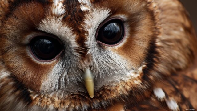 Cute Owl Ultra HD Desktop Background, A Stunning Close Up Of A Cute Owl Face, Featuring Intricate Feather Detailing And Bright Expressive Eyes, Captivating And High Quality
