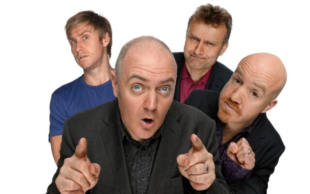 Dara O Briain And Comedians Group Photo Wallpaper
