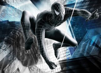Dark Spider Man Dynamic Cityscape Wallpaper