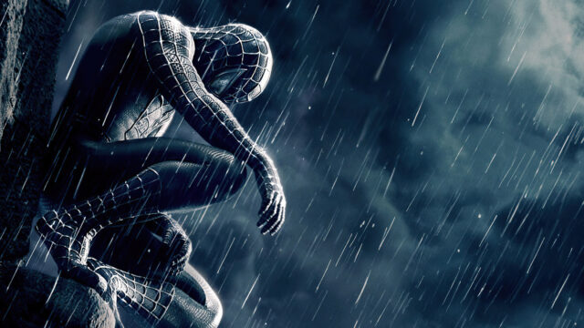 Dark Spider Man In The Rain Wallpaper Stunning Atmosphere