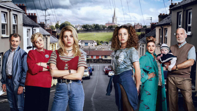 Derry Girls TV Series Wallpapers Featuring Main Cast in Iconic Northern Ireland Setting
