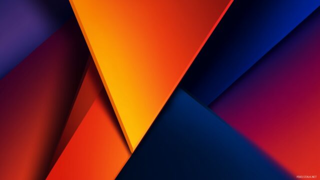 Desktop Image Wallpaper High Definition, An Abstract Geometric Design With Vibrant Colors And Sharp Angles