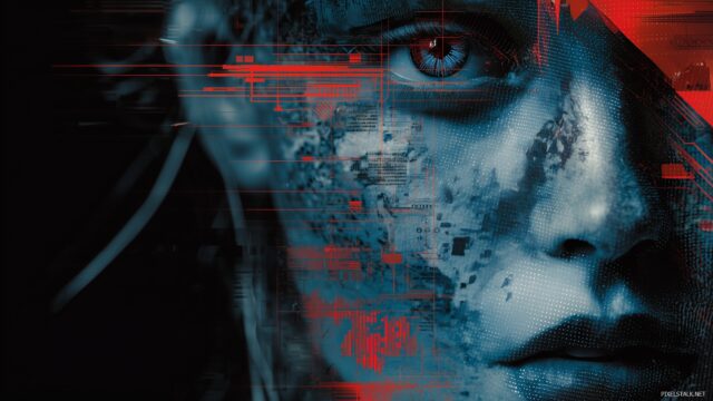 Digital Image For Desktop, A High Tech Interface Showcasing The Interplay Of AI And Human Emotion In A Digital Realm