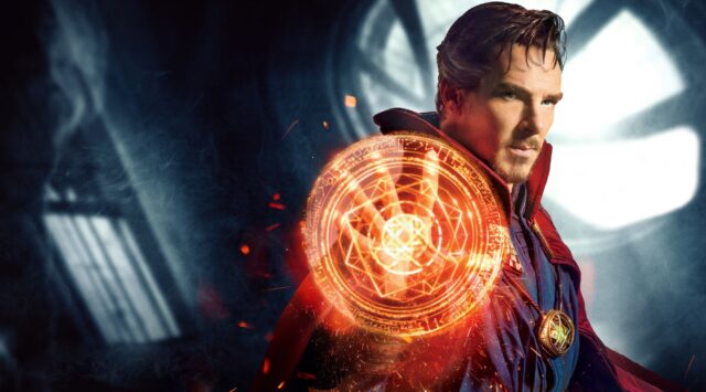 Doctor Strange Casting Magical Spell Stunning Dark Background Wallpaper