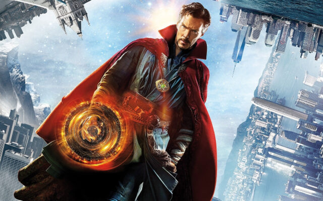 Doctor Strange Casting Magical Spell with Cityscape Background Wallpaper