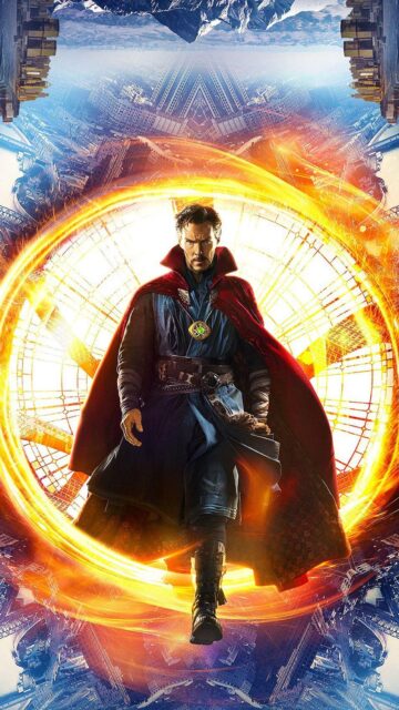 Doctor Strange Magic Portal Casting Powerful Spell Marvel Wallpaper