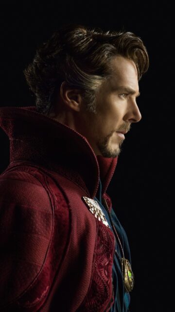 Doctor Strange Profile Close Up in Signature Cloak for Magical Wallpapers