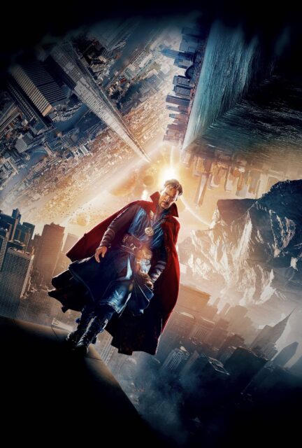 Doctor Strange Walking Through Dimensional Cityscape Amazing Marvel Wallpapers