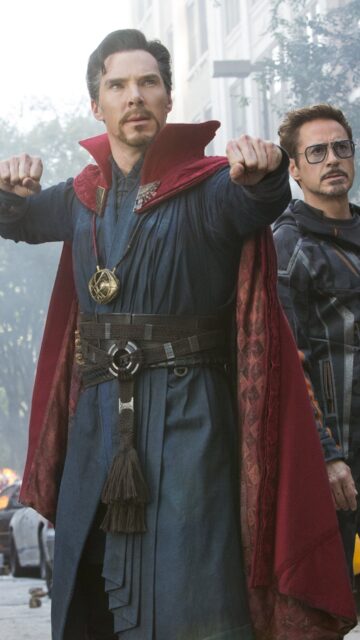 Doctor Strange and Iron Man Ready for Battle Marvel Heroes Wallpaper