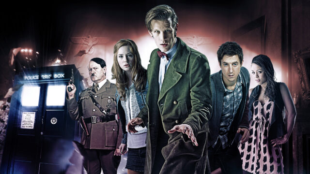 Doctor Who Matt Smith cast in action