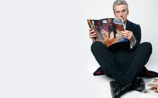 Doctor Who Peter Capaldi Reading Magazine Wallpaper