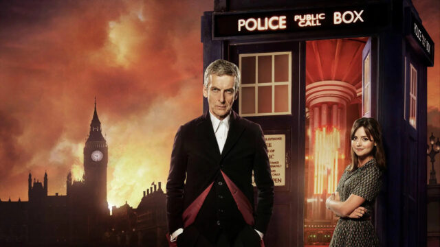 Doctor Who Peter Capaldi In Front Of TARDIS Wallpaper