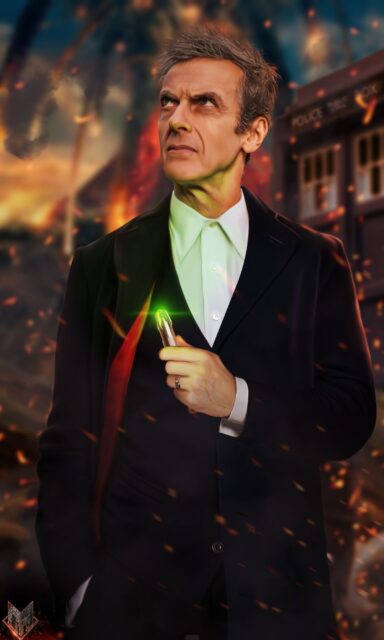 Doctor Who Wallpaper Peter Capaldi With Sonic Screwdriver