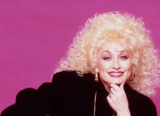 Dolly Parton Iconic Style Pink Background Wallpaper