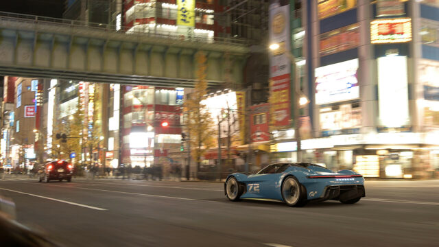 Driving Through Neon Streets Gran Turismo 7 Wallpaper