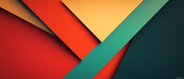 Dual Monitor Images Desktop HD Wallpaper, An Abstract Geometric Design With Bold Colors And Sharp Angles For Dual Monitor Aesthetics