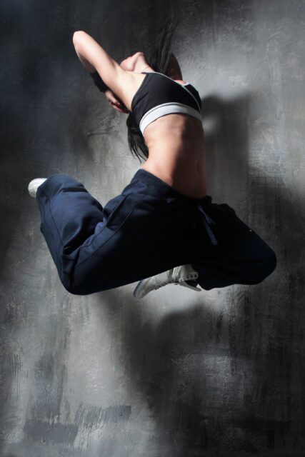 Dynamic Breakdancing Motion On Textured Background