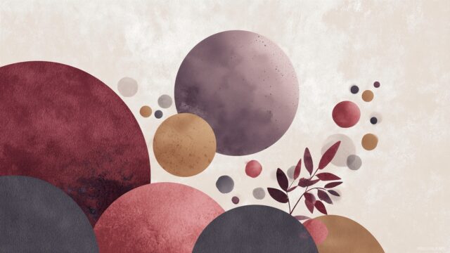 Eclipse wallpaper HD aesthetic, a whimsical artistic approach featuring abstract shapes representing the beauty of an eclipse.