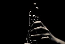 Elegant Clarinet In Shadow Minimalist Wallpaper