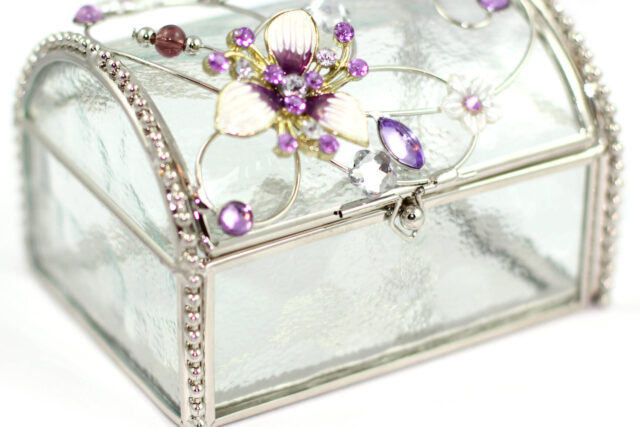 Elegant Jewelry Box With Floral Design Wallpaper