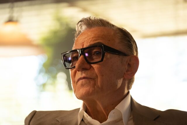 Elegant Portrait Of Harvey Keitel In Sunglasses For Wallpaper Use
