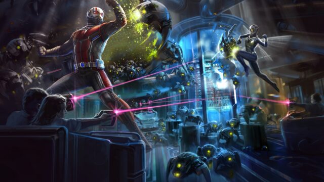 Epic Ant Man Wallpapers Battle Scene with Quantum Realm and Yellow Jackets Attack