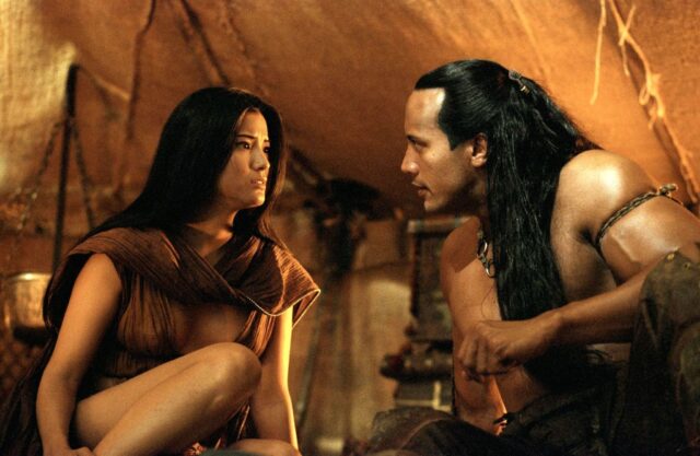 Epic Moment From The Scorpion King Movie Scene Wallpaper