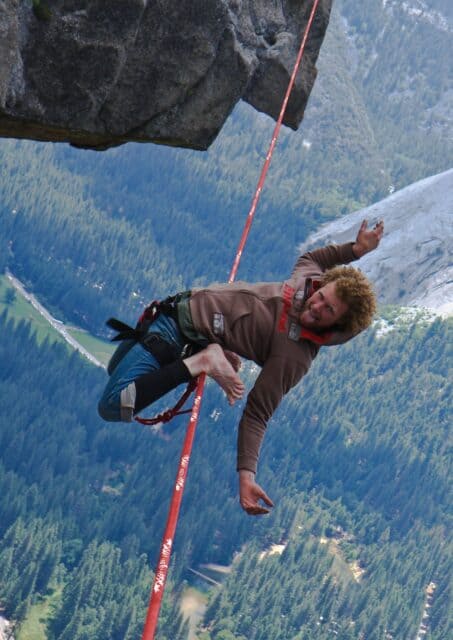 Extreme Highline Slacklining Above Mountain Valley Stunning Adventure Wallpapers