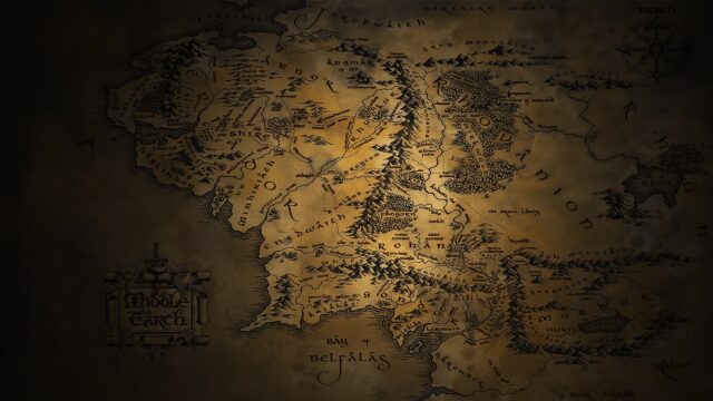 Fangorn Forest Map Middle Earth Fantasy Wallpaper