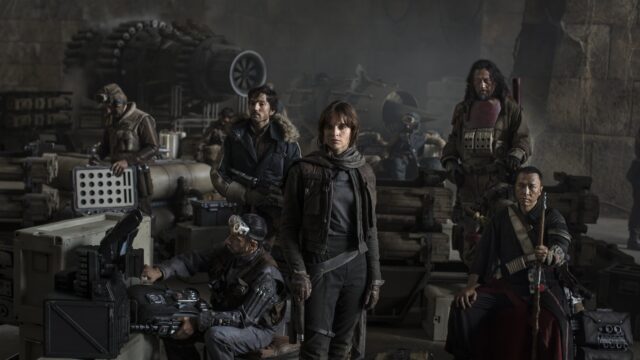Felicity Jones Leads The Rogue One Team Wallpaper