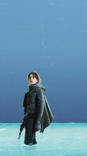 Felicity Jones In Water Rogue One Scenic Wallpaper