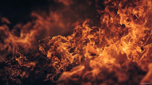 Fire Ultra HD Desktop Wallpaper, A Breathtaking Spectacle Of A Blazing Fire With Intricate Details Showcasing Each Flame, Perfect For An Ultra HD Desktop Experience