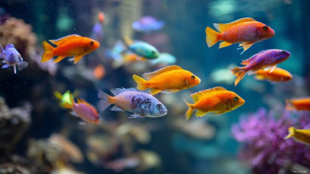 Fish Tank Background HD Free Download, Lively And Colorful Fish Playfully Swimming In A Clear Tank