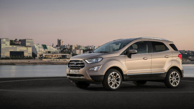 Ford EcoSport Cityscape Sunset Wallpaper Premium SUV Image