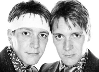 Fred And George Weasley Black And White Portrait Wallpaper