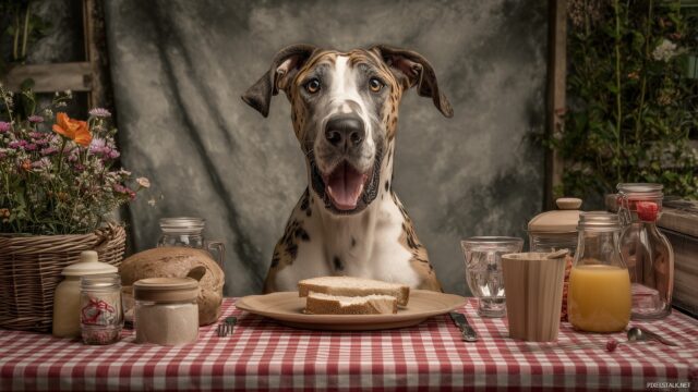 Funny Dog Wallpaper High Definition, A Dog Sitting At A Table With A Goofy Grin, Ready To Eat At A Picnic