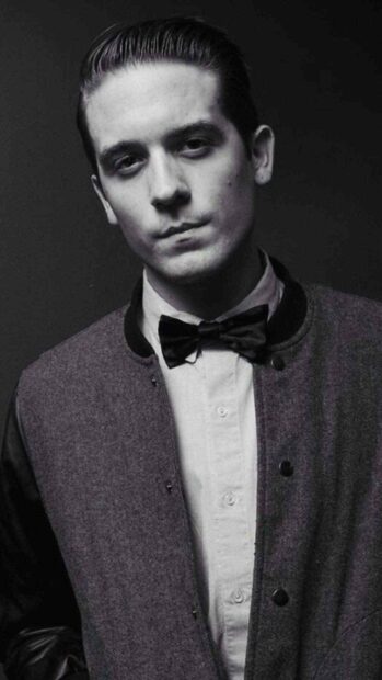 G Eazy wears a bow tie and jacket in this black and white portrait, HD Mobile Wallpaper