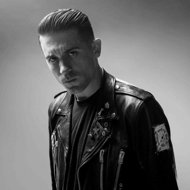 G Eazy looks serious wearing a decorated leather jacket, HD Desktop Wallpaper