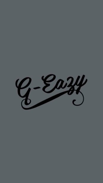 The image shows a stylish G Eazy logo on a gray background, HD Phone Wallpaper