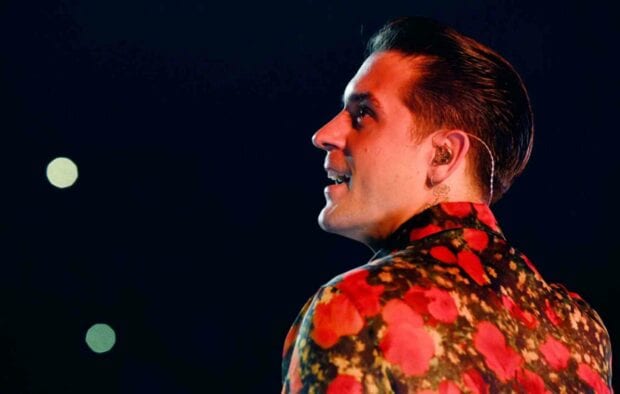 G Eazy is smiling during a live performance wearing a floral shirt, HD Desktop Wallpaper