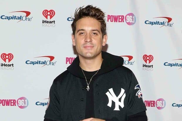 G Eazy is wearing a black New York Yankees jacket at a promotional event, HD Desktop Wallpaper