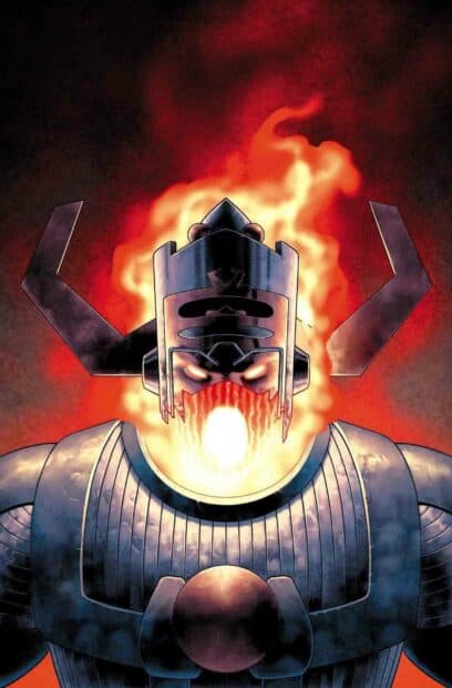 Galactus Wallpapers depicting a fiery armored cosmic entity, HD Mobile Wallpaper