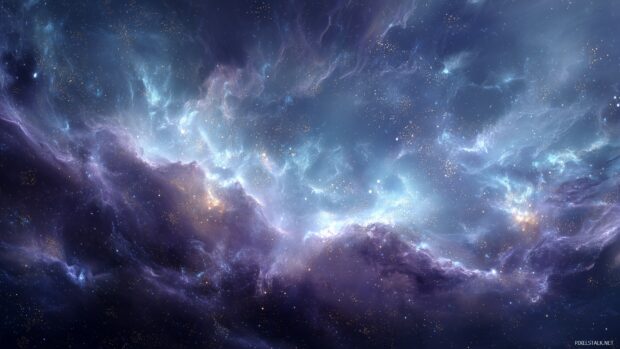 Galaxy nebula hd wallpapers, a scenic representation of a galaxy with luminous nebulae and glittering cosmic dust,.
