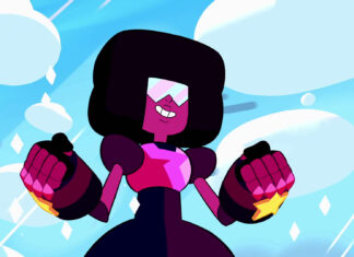 Garnet Character from Steven Universe TV Series Bright Animated Wallpaper