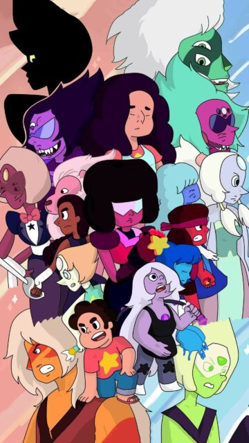 Garnet Steven Universe Wallpaper Featuring Iconic Characters from the Animated Series