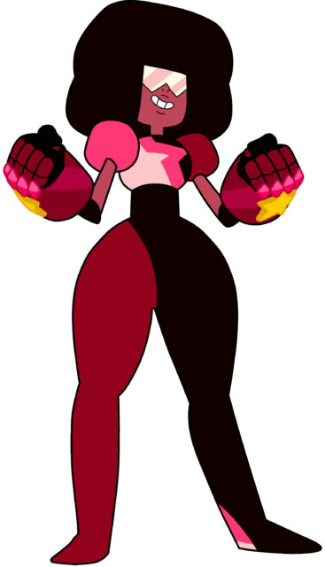 Garnet Steven Universe Wallpaper Full Body Pose with Vibrant Ruby and Sapphire Colors